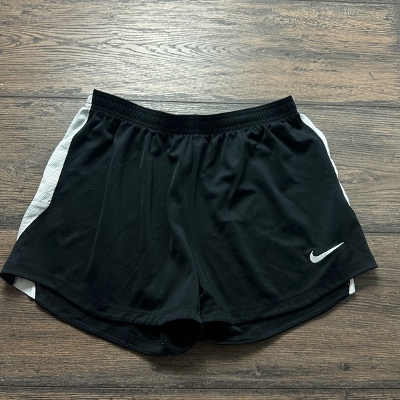Nike Women's Black and White Athletic Shorts - Picture 1 of 4